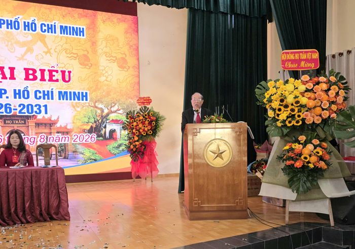 Luật sư Trần Văn Thuyết, Phó Chủ tịch Hội đồng họ Trần Việt Nam, Chủ tịch Hội đồng họ Trần TPHCM phát biểu