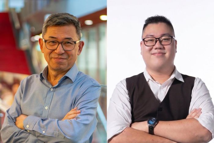 TS James Kang (trái) và NCS Trần Quý Hưng.
