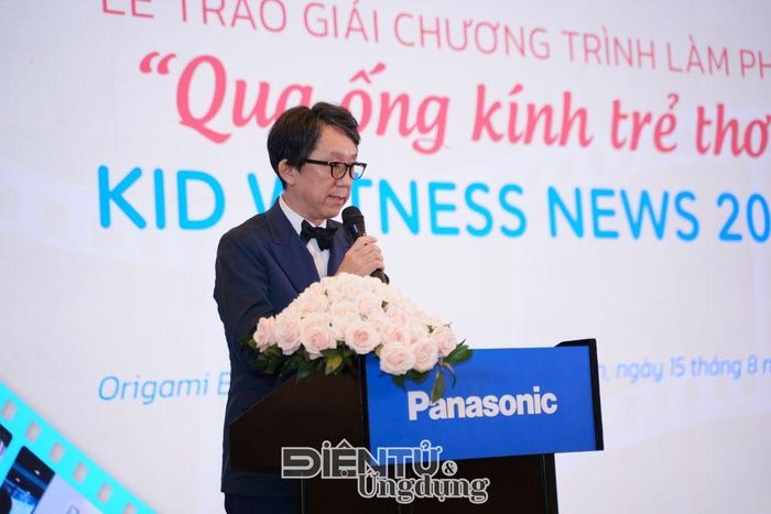 Ông Taka Fujino, đại diện Panasonic Việt Nam chia sẻ tại lễ trao giải