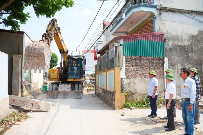 Công tác GPMB tuyến đường Nguyễn Trãi - Dũng Tiến đã và đang có những chuyển biến tích cực. Ảnh: Diệu Hương.