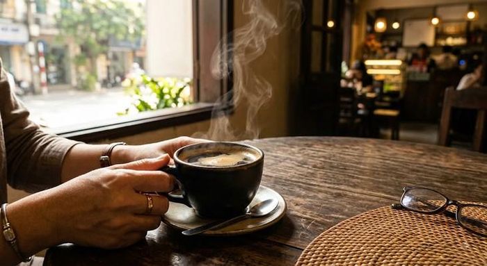 Uống cà phê đen vào buổi sáng giúp giảm cân và tăng cường trao đổi chất. Ảnh minh họa AI
