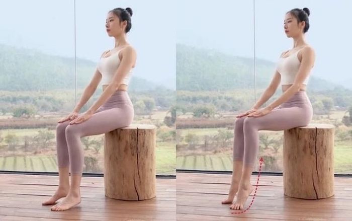 Một động tác rất đơn giản là nâng gót chân khi ngồi (nhón gót khi ngồi) đang được các nhà nghiên cứu quan tâm. Ảnh AI.