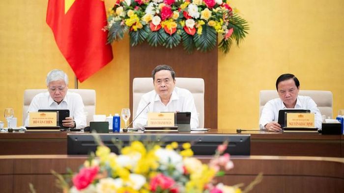 Chủ tịch Quốc hội Trần Thanh Mẫn phát biểu. Ảnh: Media Quốc hội