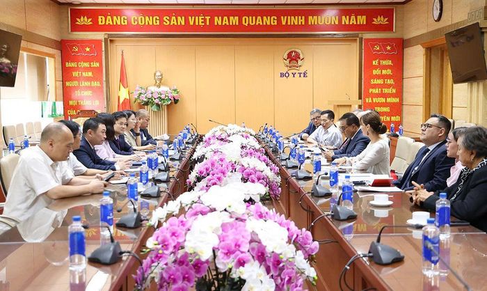 Quang cảnh buổi tiếp và làm việc. Ảnh: Trần Minh