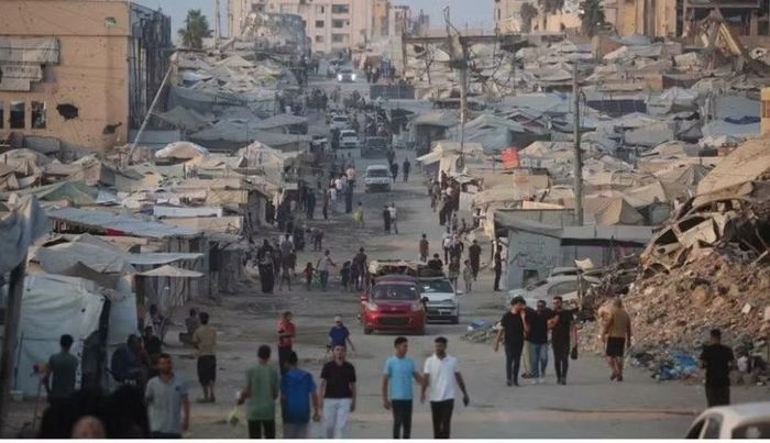 Các tòa nhà tại Gaza bị phá hủy do không kích của Israel