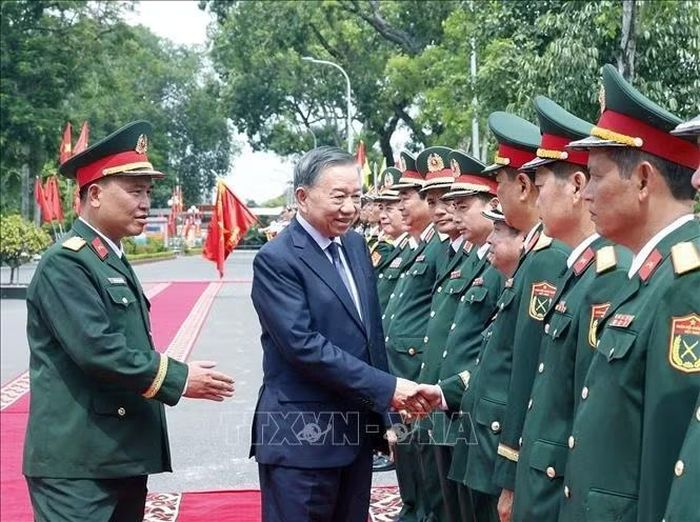 Tổng Bí thư, Chủ tịch nước Tô Lâm và các đại biểu. Ảnh: Thống Nhất/TTXVN