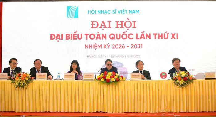 Đoàn Chủ tịch chủ trì Đại hội đại biểu toàn quốc Hội Nhạc sĩ Việt Nam lần thứ XI, nhiệm kỳ 2026-2031.
