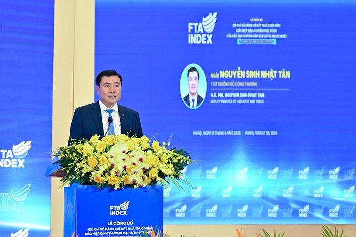 Thứ trưởng Bộ Công Thương Nguyễn Sinh Nhật Tân phát biểu - Ảnh: chinhphu.vn/Phương Nguyên