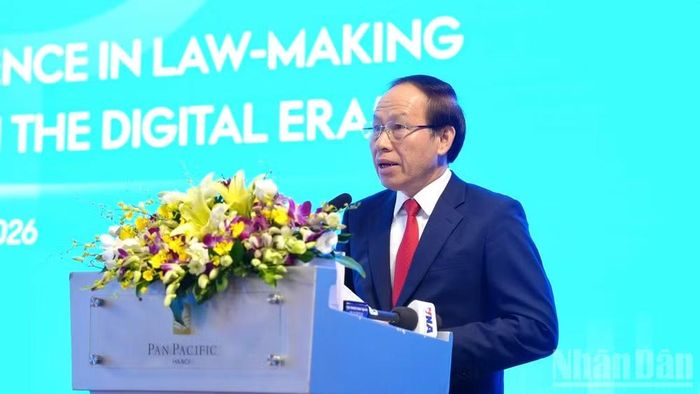 Phó Thủ tướng Lê Tiến Châu phát biểu tại diễn đàn. (Ảnh: HN)