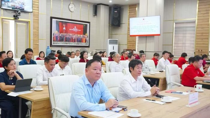 Các đại biểu tham dự hội nghị tại điểm cầu Hà Nội. (Ảnh: CTV)