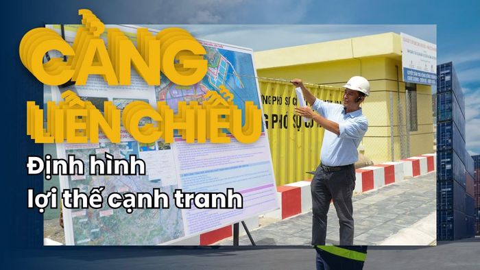 Đại diện dự án cảng Liên Chiểu giới thiệu khái quát dự án đến các nhà đầu tư. (Ảnh: Công Vinh)