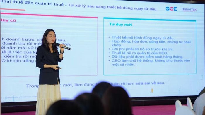 Bà Lê Yến, chuyên gia tư vấn thuế. (Ảnh: KHÔI MINH)