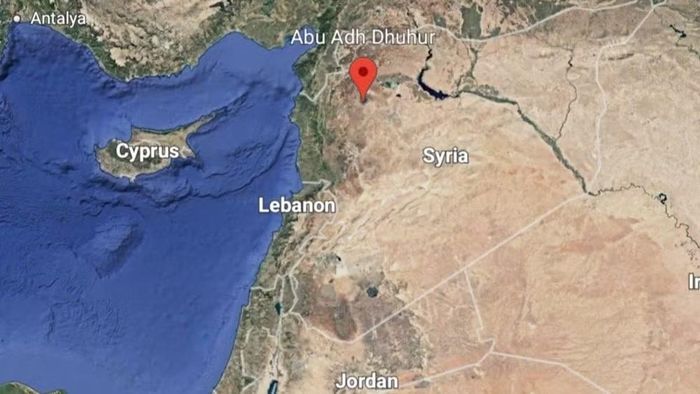 Khu vực bị tấn công tại Syria. (Ảnh: Google Maps)