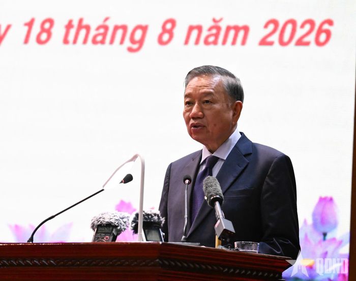 Tổng Bí thư, Chủ tịch nước Tô Lâm phát biểu tại buổi làm việc.