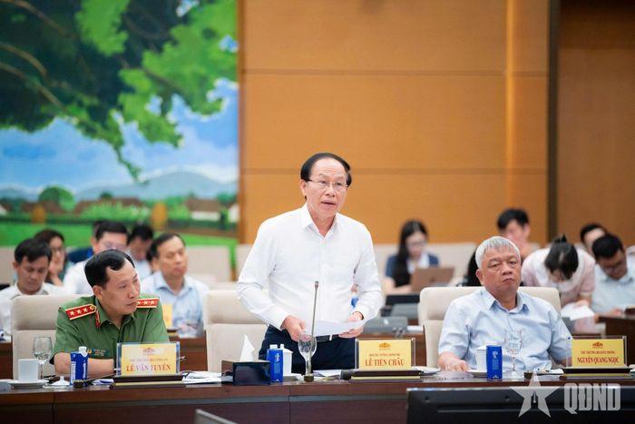Phó thủ tướng Chính phủ Lê Tiến Châu phát biểu tại phiên họp.