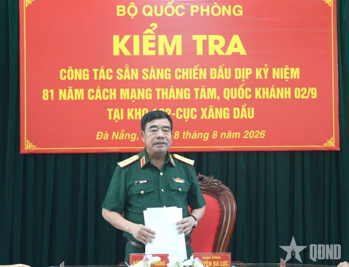  Trung tướng Nguyễn Bá Lực kết luận kiểm tra tại Kho 182. 