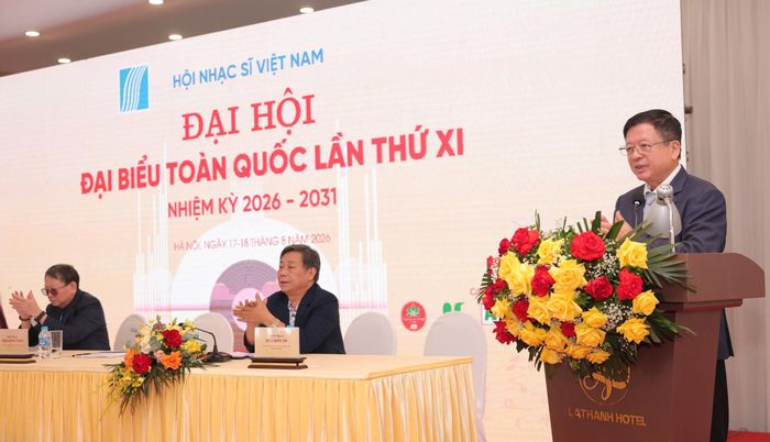  PGS-TS, nhạc sĩ Đỗ Hồng Quân, Chủ tịch Liên hiệp các Hội Văn học nghệ thuật Việt Nam. Ảnh: NHIÊN NGỌC 