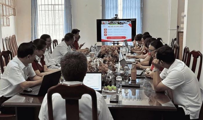 Hội nghị được kết nối trực tuyến tới các tỉnh, thành Hội, xã, phường, đặc khu trên cả nước. (Nguồn:Trung ương Hội Chữ thập đỏ Việt Nam)