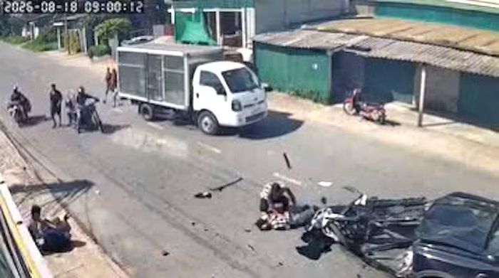Vụ tai nạn khiến 2 người phụ nữ bị thương nặng.