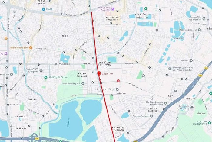 Vị trí dự án trên bản đồ Google Maps.