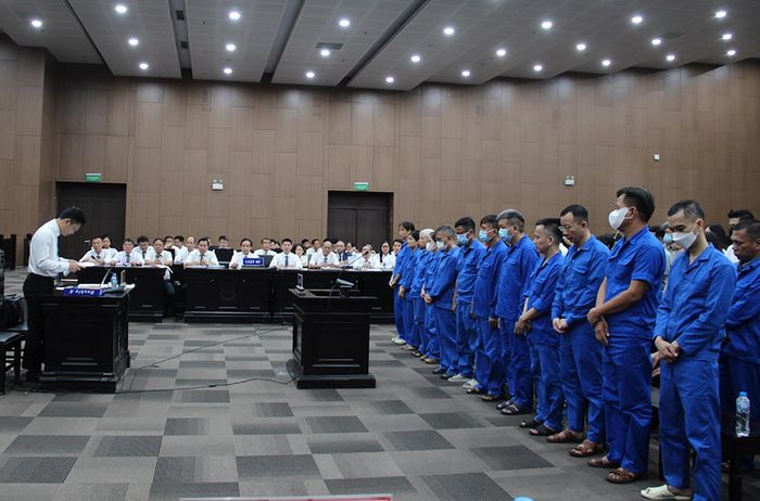 Một góc phiên tòa.