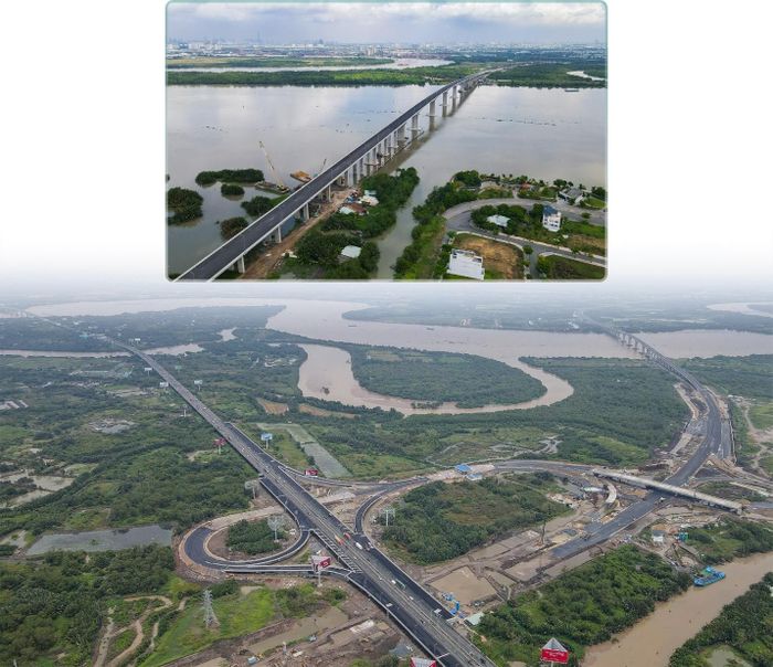 Cầu Nhơn Trạch trên tuyến Vành đai 3, kết nối vào cao tốc TP.HCM - Long Thành. Ảnh: Quỳnh Trần