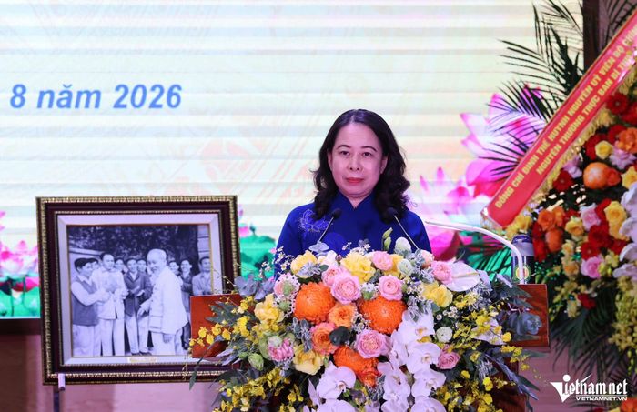 Phó Chủ tịch nước Võ Thị Ánh Xuân phát biểu. Ảnh: Phạm Hải
