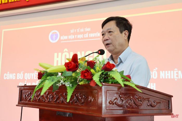 Giám đốc Sở Y tế Hà Tĩnh Nguyễn Minh Đức phát biểu.