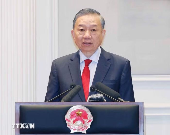 Tổng Bí thư, Chủ tịch nước Tô Lâm phát biểu. (Ảnh: Thống Nhất/TTXVN)