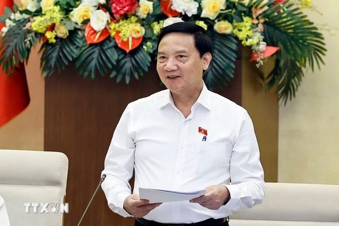 Phó Chủ tịch Quốc hội Nguyễn Khắc Định phát biểu. (Ảnh: Doãn Tấn/TTXVN)