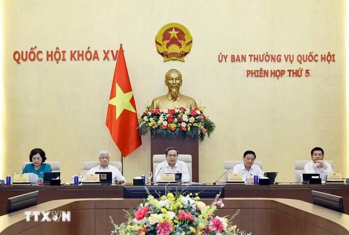 Chủ tịch Quốc hội Trần Thanh Mẫn phát biểu. (Ảnh: Doãn Tấn/TTXVN)