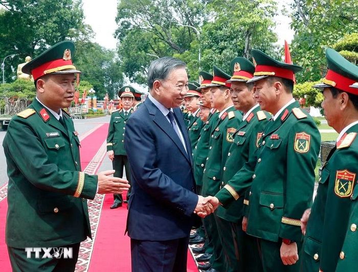 Tổng Bí thư, Chủ tịch nước Tô Lâm và các đại biểu. (Ảnh: Thống Nhất/TTXVN)