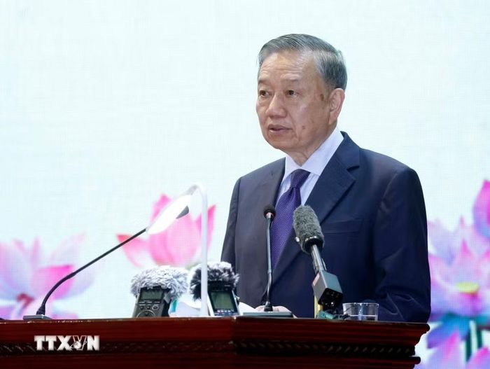Tổng Bí thư, Chủ tịch nước Tô Lâm phát biểu. (Ảnh: Thống Nhất/TTXVN)