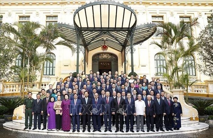 Tổng Bí thư, Chủ tịch nước Tô Lâm và các đại biểu. Ảnh: Thống Nhất/TTXVN