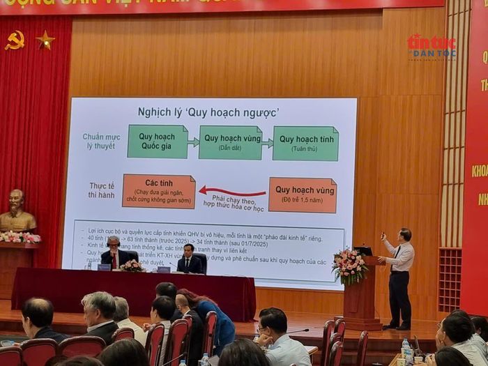 GS.TS Trương Quang Hải trình bày những nghich lý trong quy hoạch cấp vùng, cấp tỉnh.