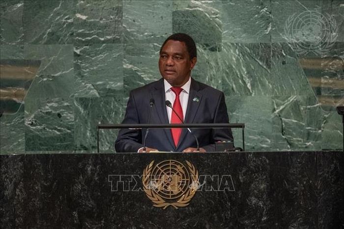 Tổng thống Zambia đương nhiệm Hakainde Hichilema đã giành chiến thắng trong cuộc bầu cử tổng thống. Ảnh tư liệu: TTXVN