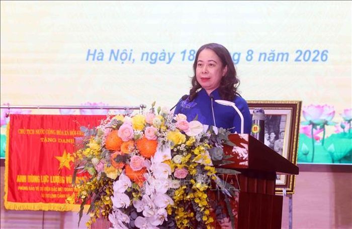 Phó Chủ tịch nước Võ Thị Ánh Xuân phát biểu. Ảnh: Phạm Kiên/TTXVN