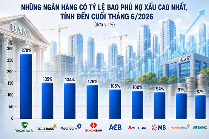 Nguồn: BCTC quý II/2026 các ngân hàng
