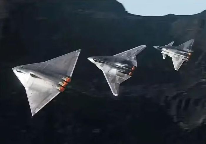 Ba loại tiêm kích J-36, J-50 và J-20 của Trung Quốc. Ảnh: Wforum.