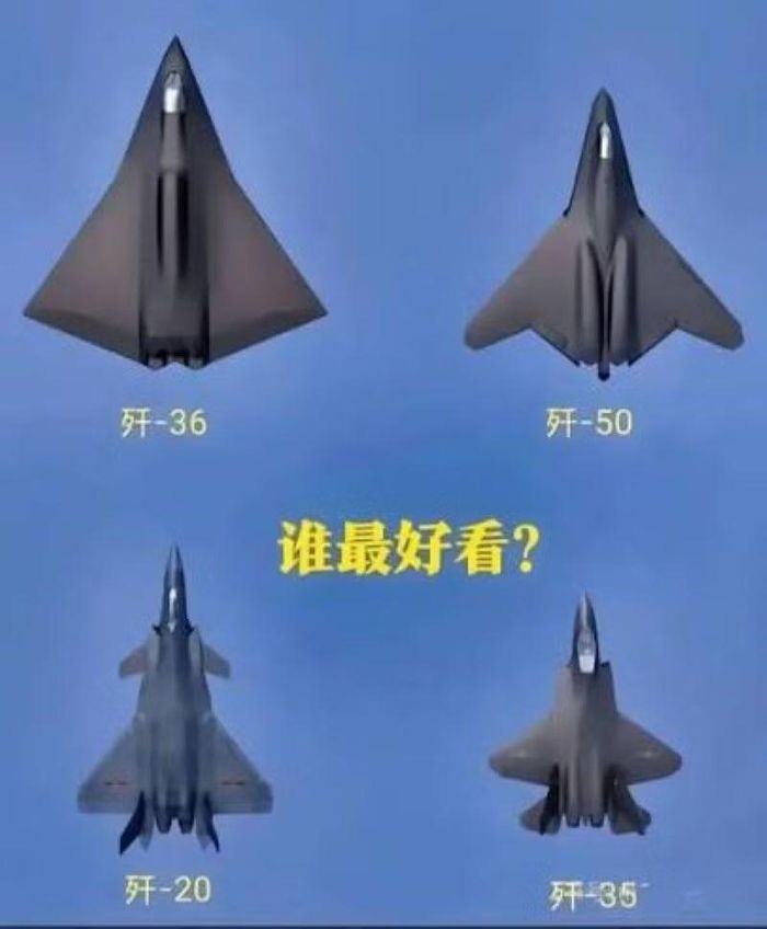 Các loại tiêm kích Trung Quốc được giới nghiên cứu quân sự quốc tế quan tâm (từ trên xuống dưới): H-20, J-36, J-50, J-35, J-20. Ảnh: Wforum.