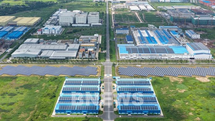 Ứng dụng năng lượng sạch vào trong sản xuất tại Khu Công nghiệp Thành Thành Công, phường Trảng Bàng, tỉnh Tây Ninh. Ảnh: Minh Phú – TTXVN