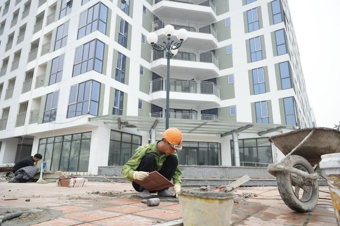 Một dự án nhà ở xã hội đang gấp rút hoàn thành