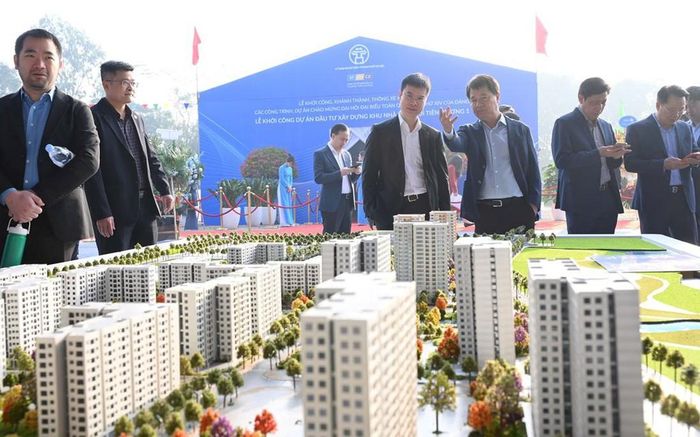 Lễ khởi công một dự án nhà ở xã hội tại Hà Nội. Ảnh minh họa