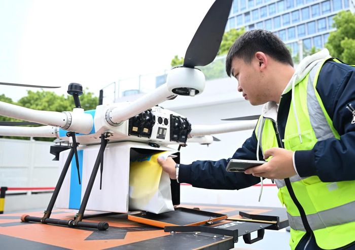 Hàng Châu đã mở 5 trạm cất và hạ cánh dành cho thiết bị drone hỗ trợ dịch vụ giao hàng tức thời