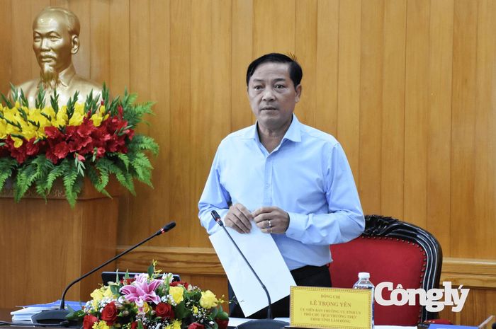 Phó Chủ tịch Thường trực UBND tỉnh Lê Trọng Yên kết luận cuộc họp.