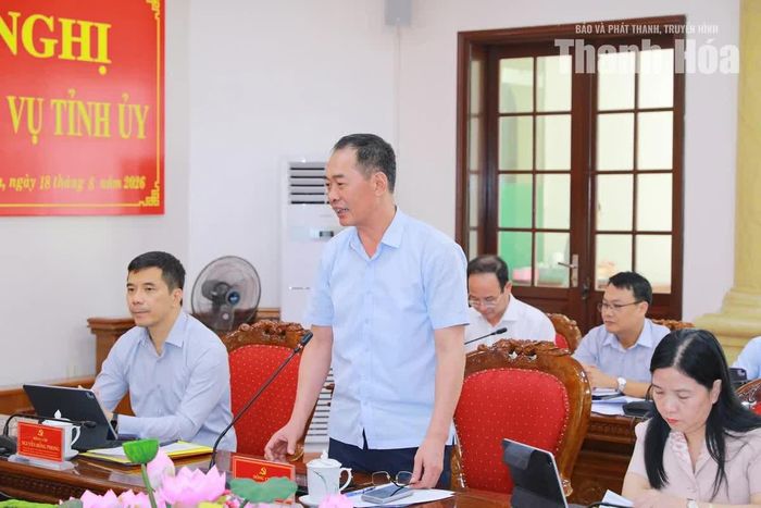 Phó Bí thư Tỉnh ủy Trịnh Tuấn Sinh phát biểu tại hội nghị.