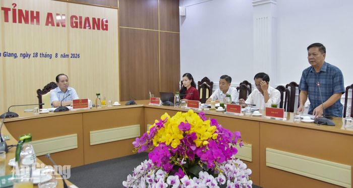 Đại diện Sở Du lịch tỉnh An Giang phát biểu thảo luận.