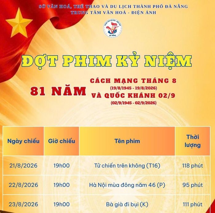 Lịch chiếu phim
