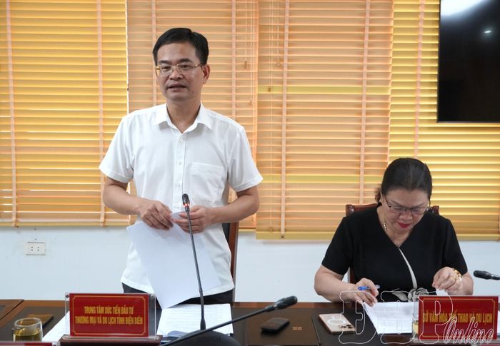 Giám đốc Trung tâm Xúc tiến Đầu tư, Thương mại và Du lịch tỉnh trình bày một số nội dung trong kế hoạch.