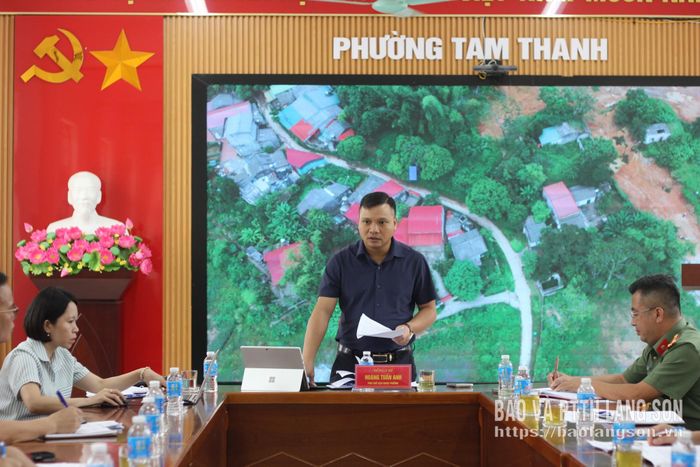 Lãnh đạo UBND phường Tam Thanh kết luận cuộc họp